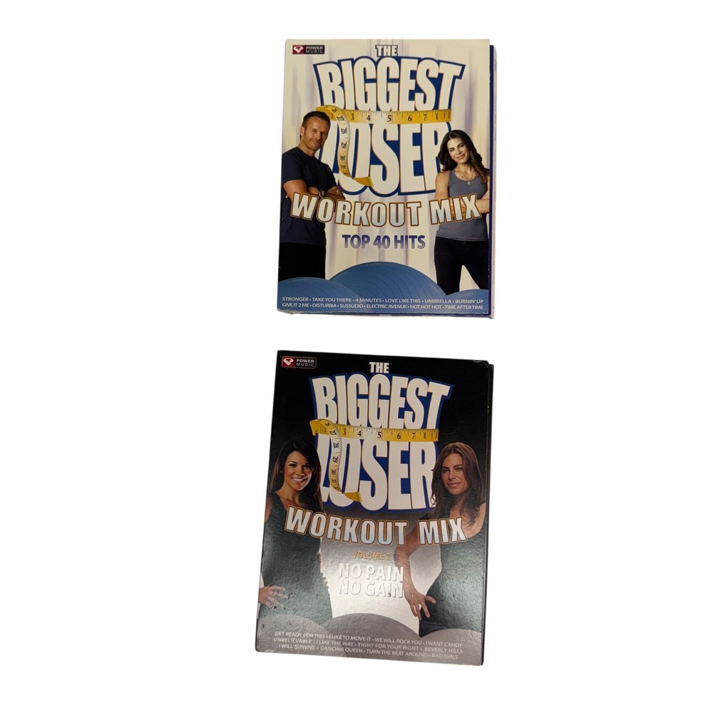 The Biggest Loser Workout Mix CD Lot Top 40 Hits & Vol 2 No Pain No Gain 6 Discs